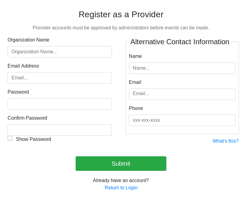 Screenshot of registration form, taken on 2019 Nov. 17