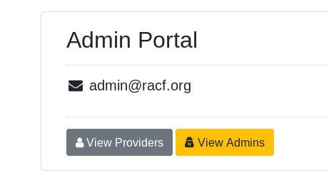 'View Providers' button from Admin Portal