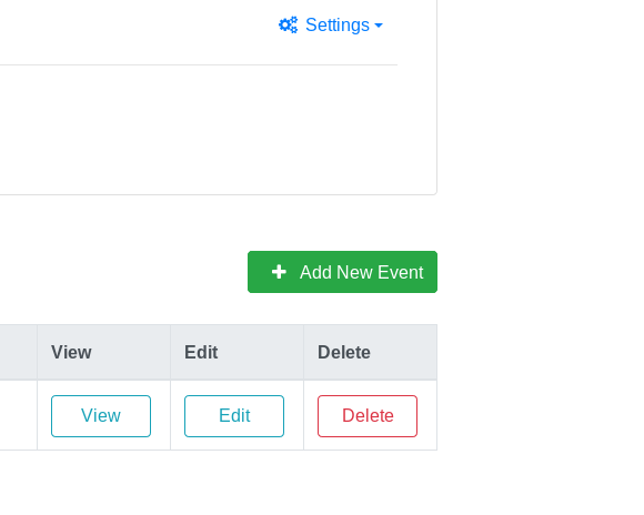 Screenshot of 'Add New Event' button in Provider Portal